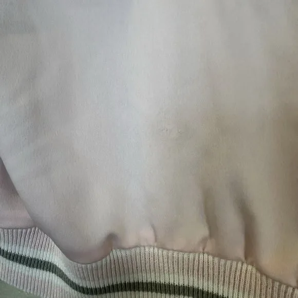 Hollister Bomber Jacket Womens Medium Pink Embroidered Tiger Reversible Zip Up - Picture 6 of 14